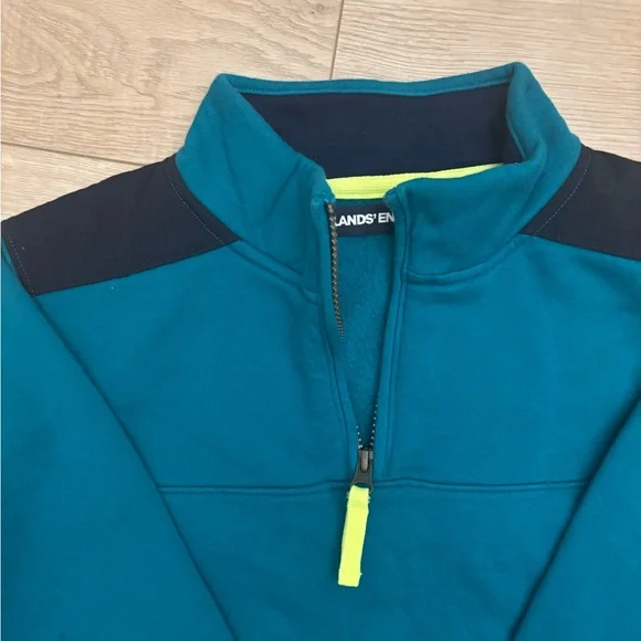 Blue Women’s Quarter Zip Fleece Sweater Pullover Preppy Quarter Zip - Picture 2 of 8